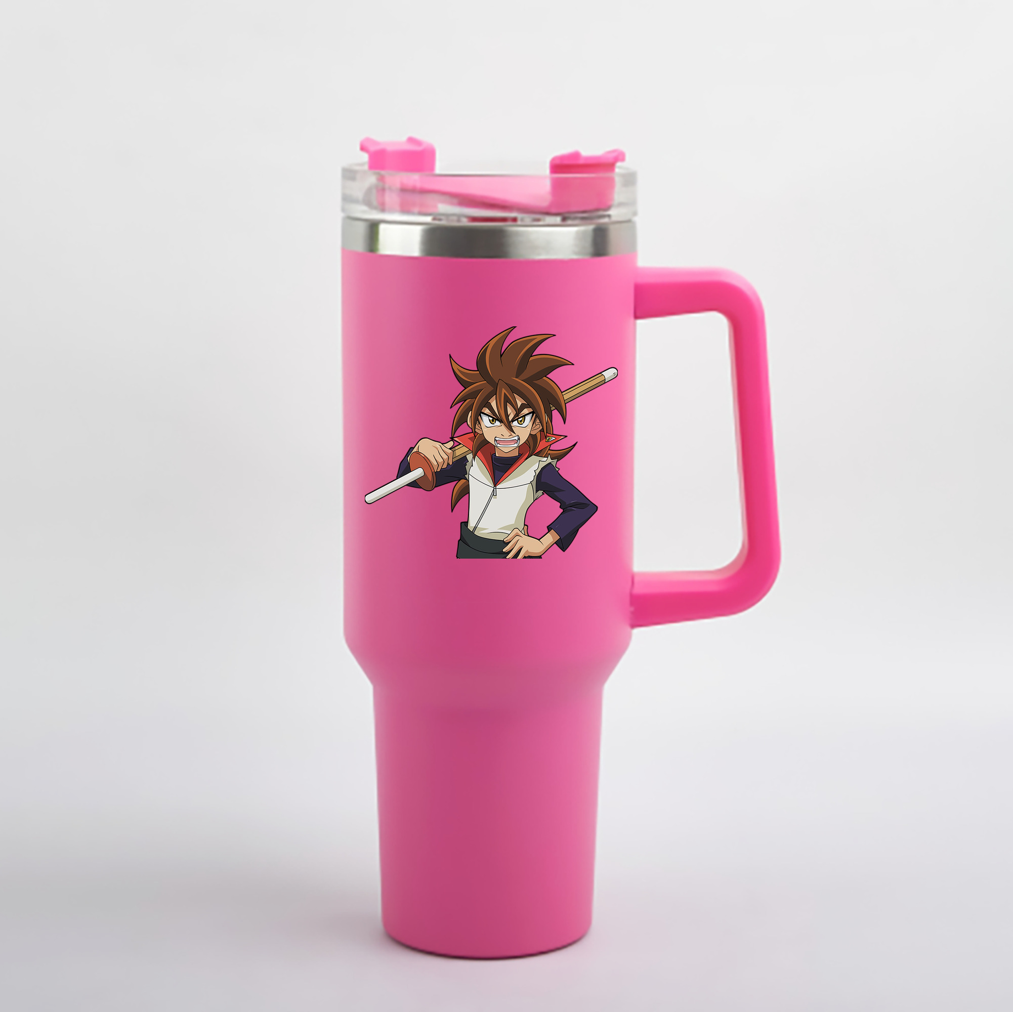 （画像用） 遊☆戯☆王 Yu-Gi-Oh! 1200mL車用タンブラー - クリスタルステッカー（プラスチックストロー付き）